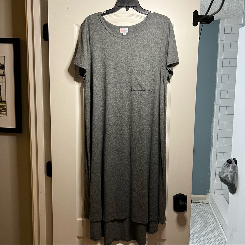 LulaRoe Carly Gray XL - Picture 2 of 3